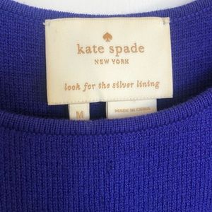 Kate Spade Wool Royal Blue Sleeveless Dress